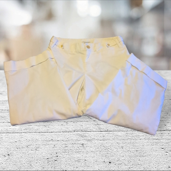 Banana republic contoured fit white luned capris size 8 - Picture 6 of 12